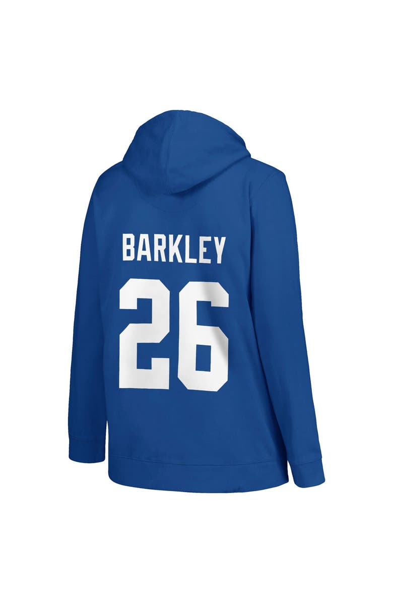PROFILE Women's Profile Saquon Barkley Royal New York Giants Plus Size Player Name & Number Pullover Hoodie, Alternate, color, Royal