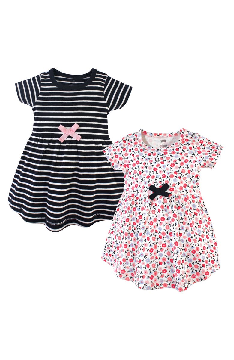 Touched by Nature Durable Organic Cotton Short and Long Sleeve Dresses, Main, color, Ditsy Floral