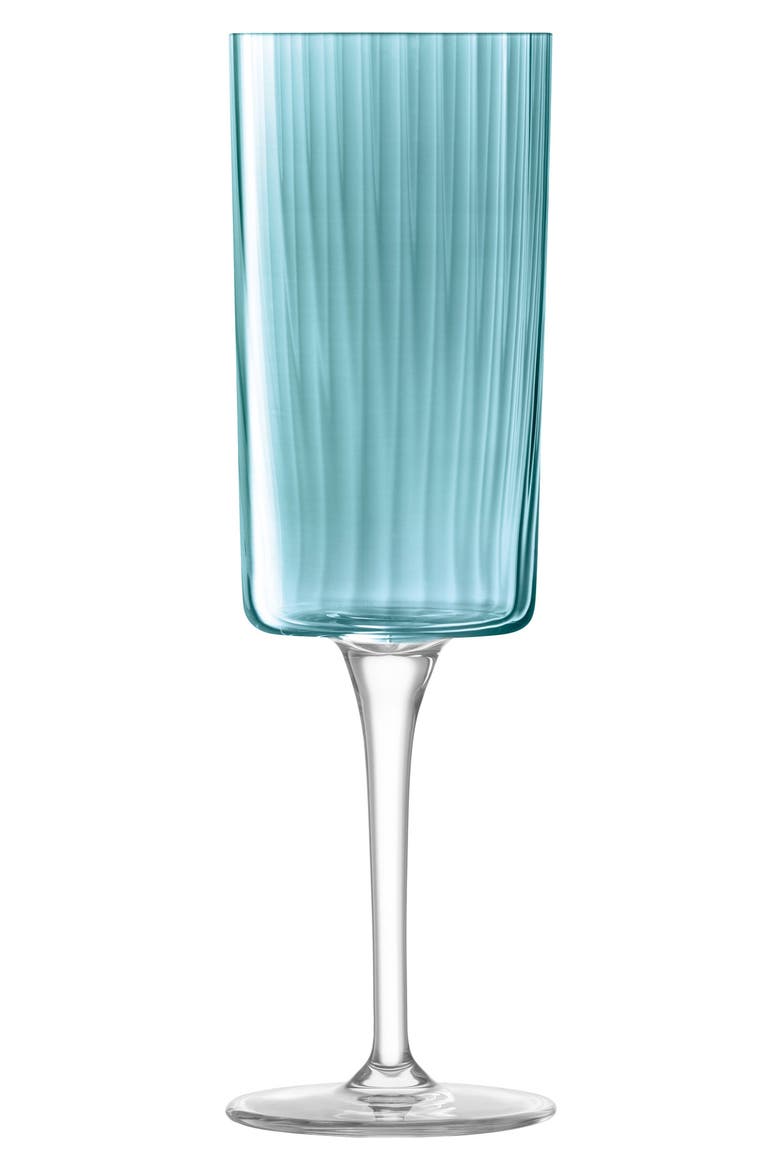 Gems Set of 4 Champagne Flutes, Alternate, color, GREEN