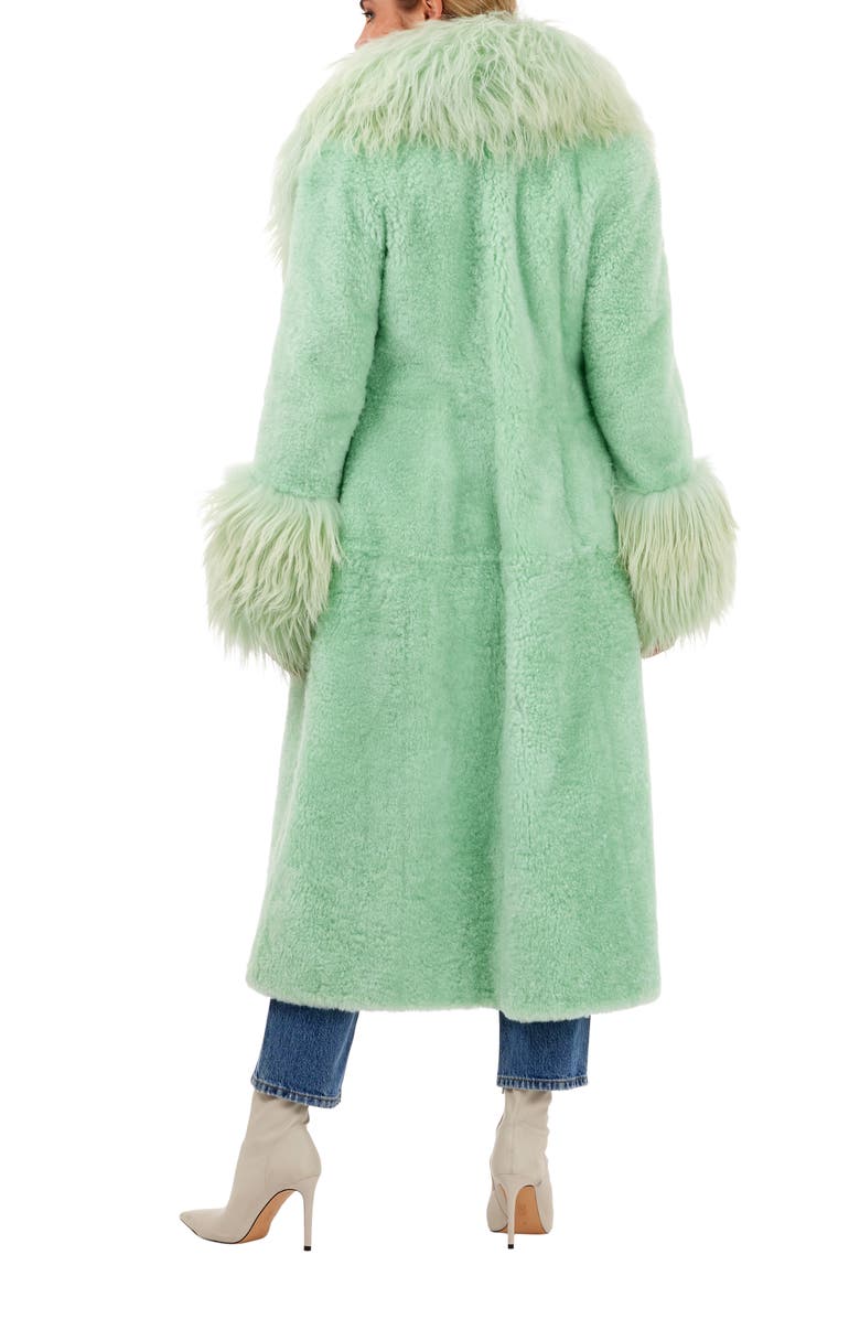 GORSKI Genuine Shearling Coat, Alternate, color, Pastel Green