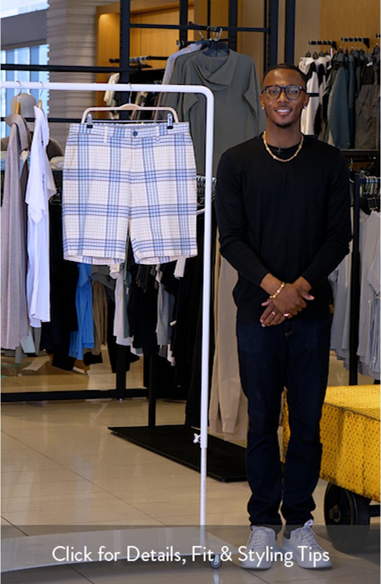 Chip Shot Fairway Flex Plaid IslandZone<sup>®</sup> 9-Inch Shorts, sales video thumbnail