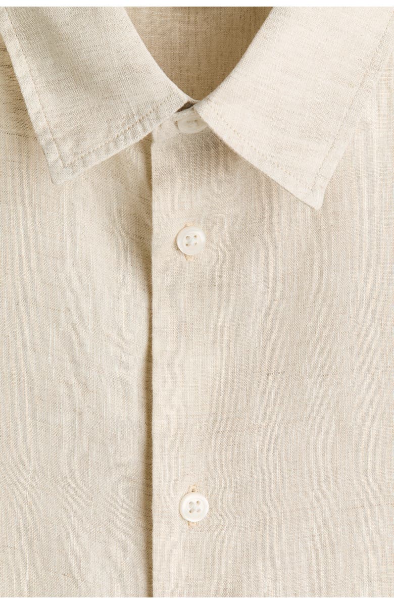 H&M Relaxed-fit linen shirt, Alternate, color, Cream