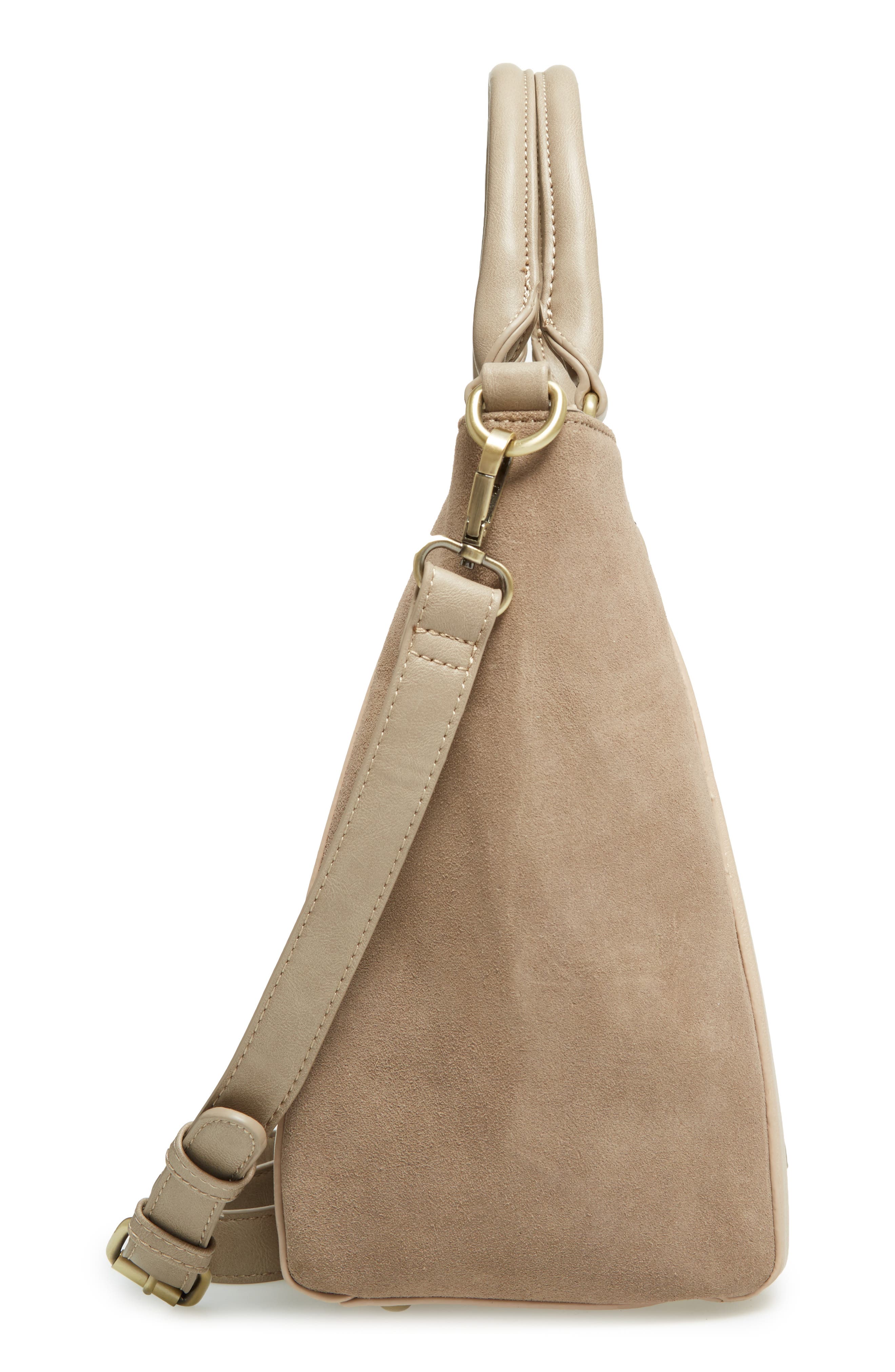 'Jensen' Mixed Media Tote, Alternate, color, TAUPE COMBO