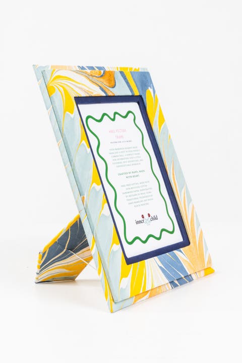 Hand-Marbled Picture Frame