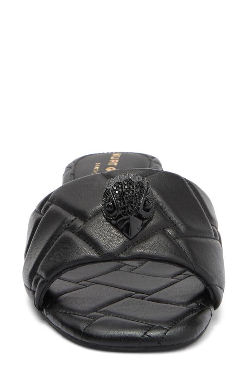KURT GEIGER KURT GEIGER LONDON KENSINGTON QUILTED SLIDE SANDAL