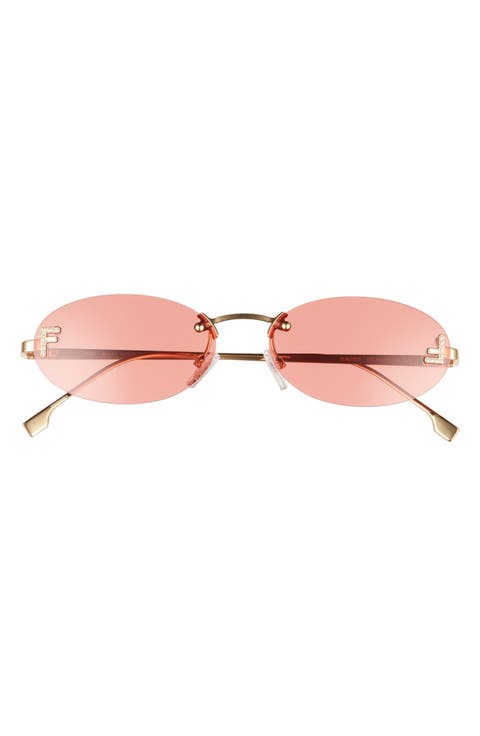 'Fendi First 54mm Oval Sunglasses