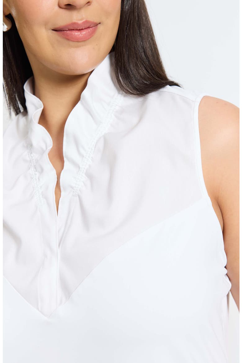 Tammy Ruffle Sleeveless Top, Alternate, color, WHITE