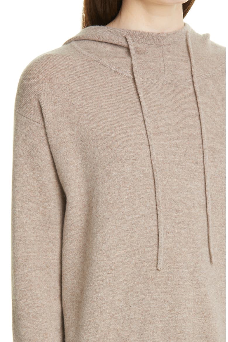 Cashmere Blend Hoodie, Alternate, color, TAN COBBLESTONE HEATHER
