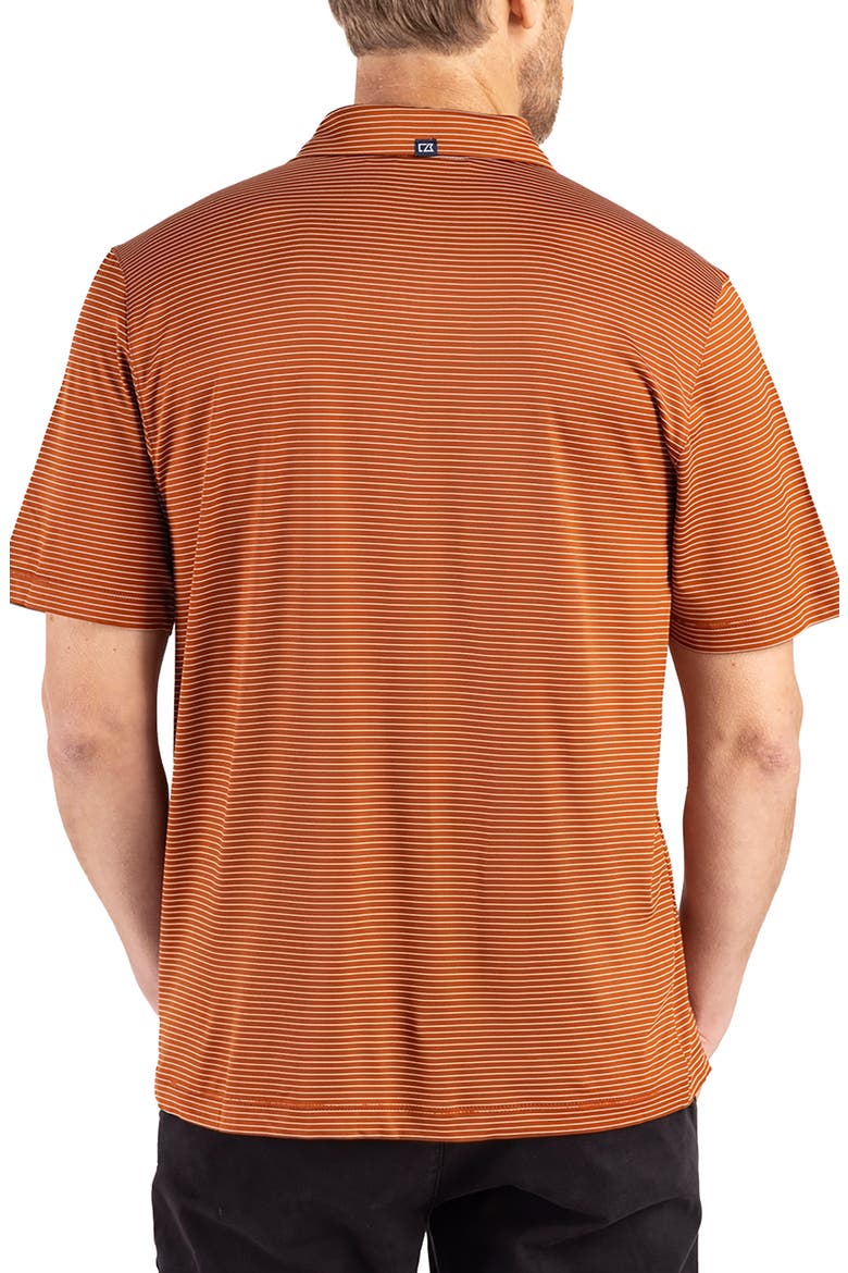 Forge Fine Line Stripe Recycled Blend Polo, Alternate, color, TEXAS ORANGE/WHITE