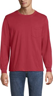 Lands' End Super-T Long Sleeve T-Shirt with Pocket