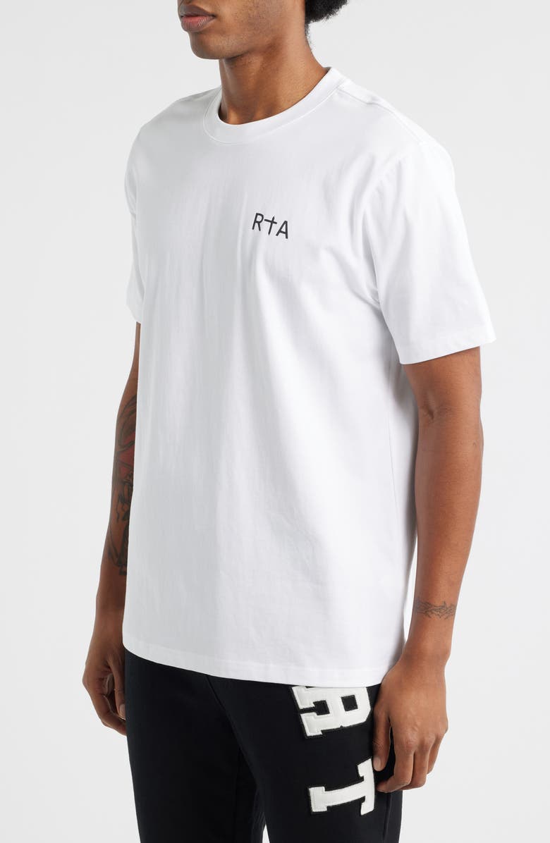 RtA Colin Oversize Logo Graphic T-Shirt, Alternate, color, White