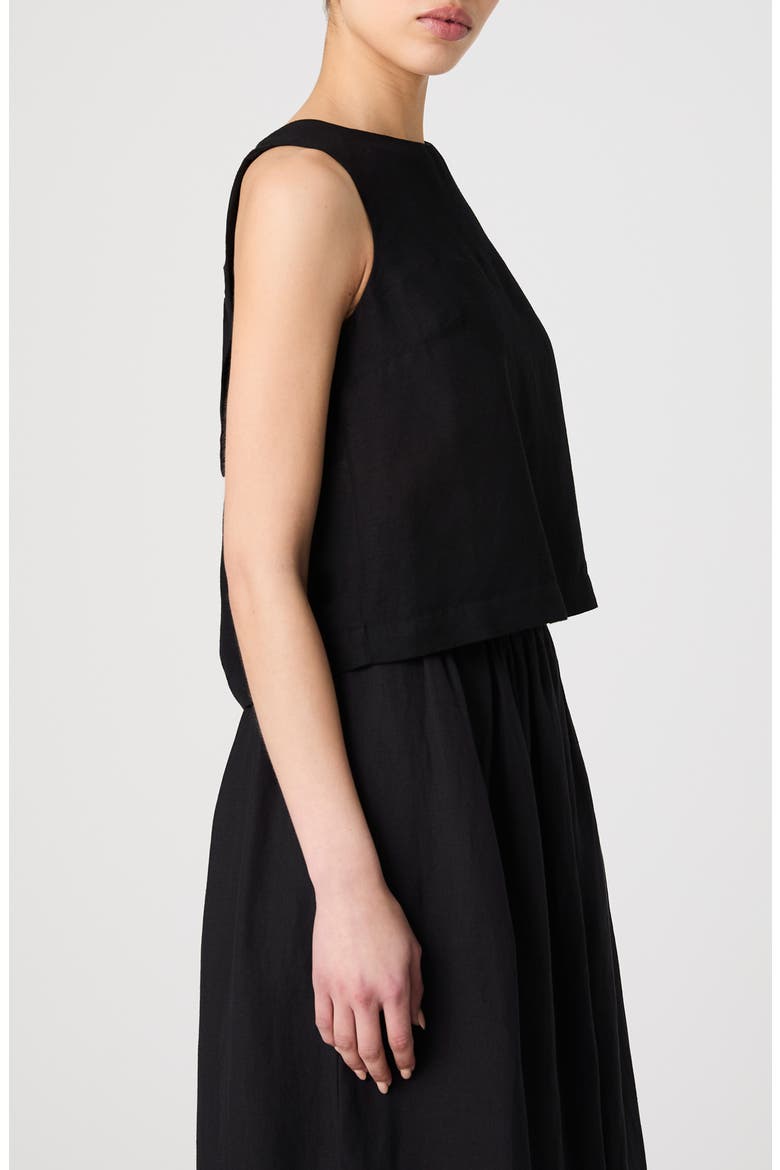 Birdie Sleeveless Trapeze Top, Alternate, color, BLACK