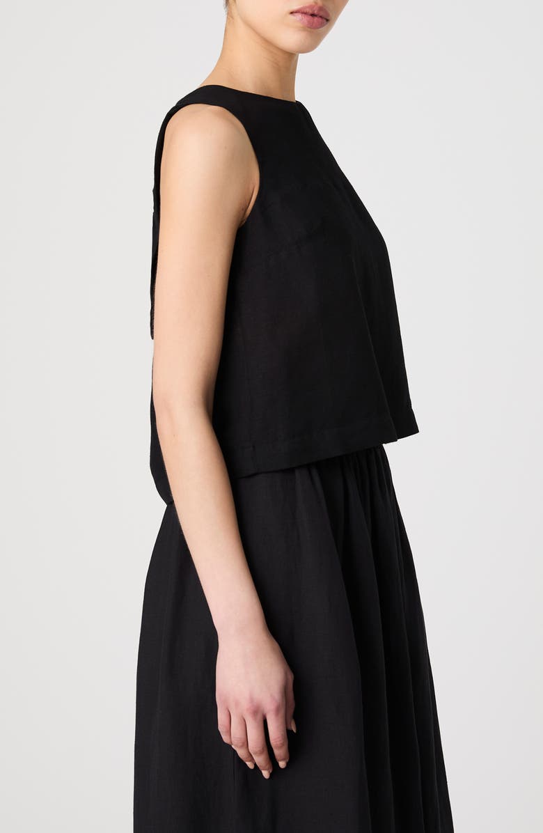 French Connection Birdie Sleeveless Trapeze Top, Alternate, color, Black