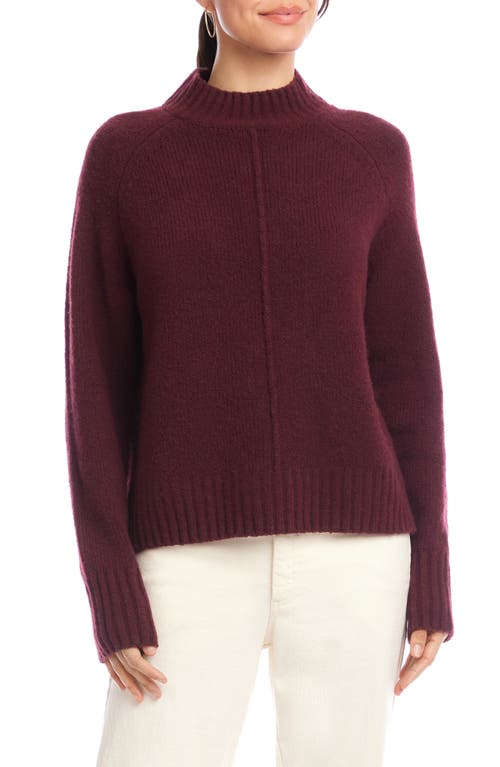 Karen Kane Turtleneck Sweater In Burgundy