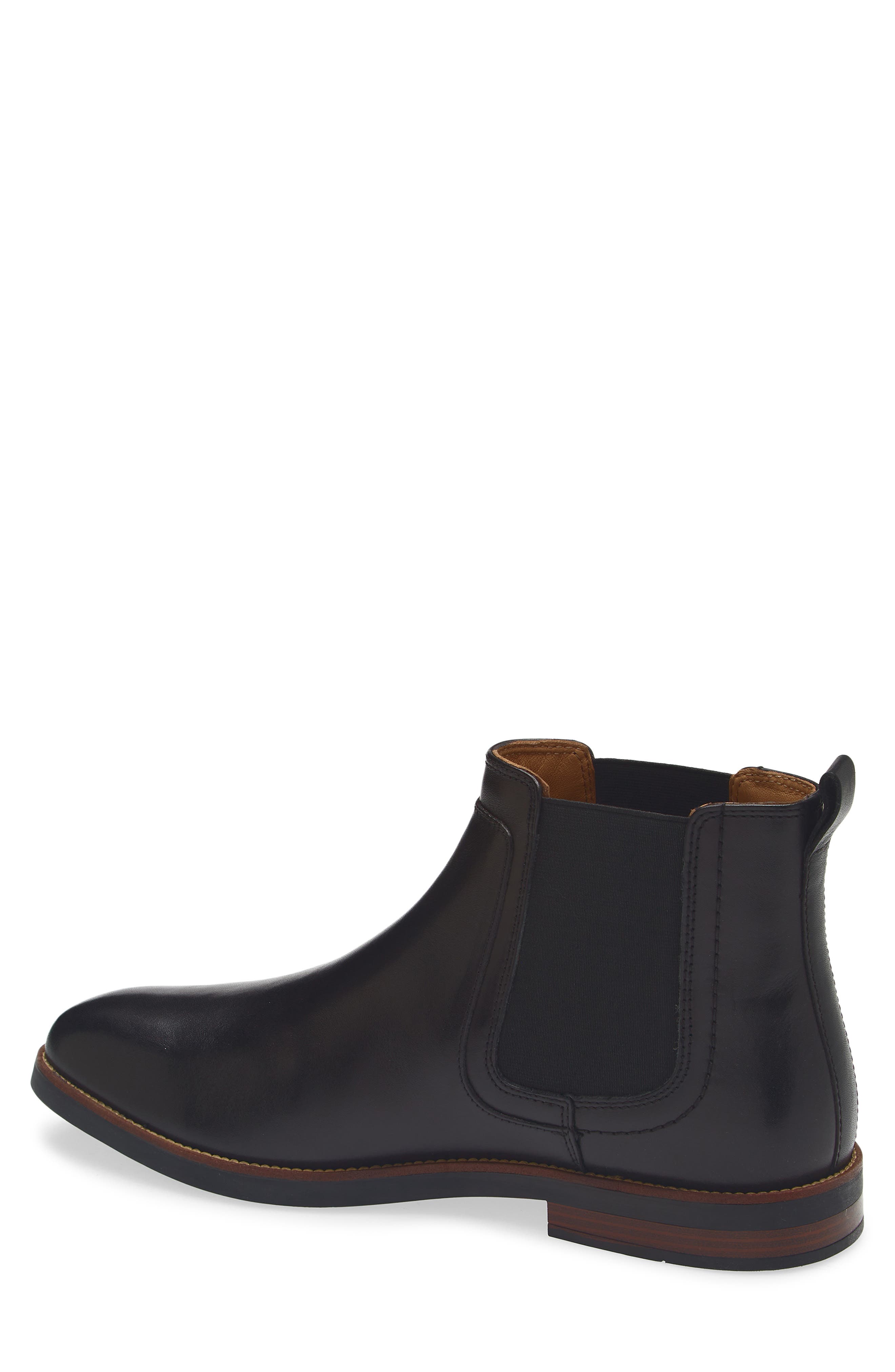 Johnston & Murphy Borland Chelsea Boot, Alternate, color, Black Leather