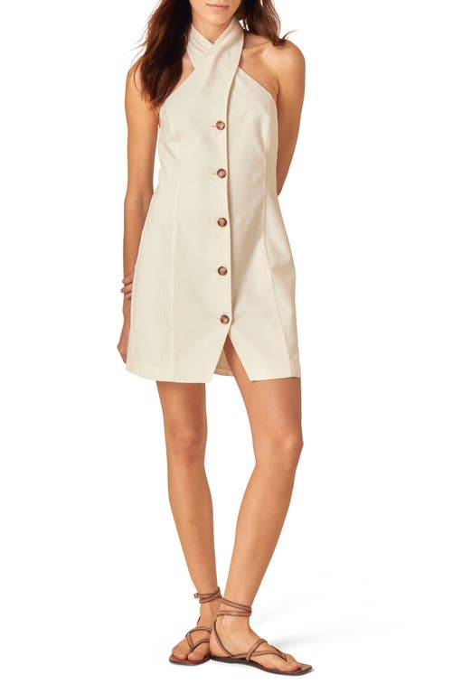 Nobody's Child Gio Organic Cotton & Linen Halter Minidress