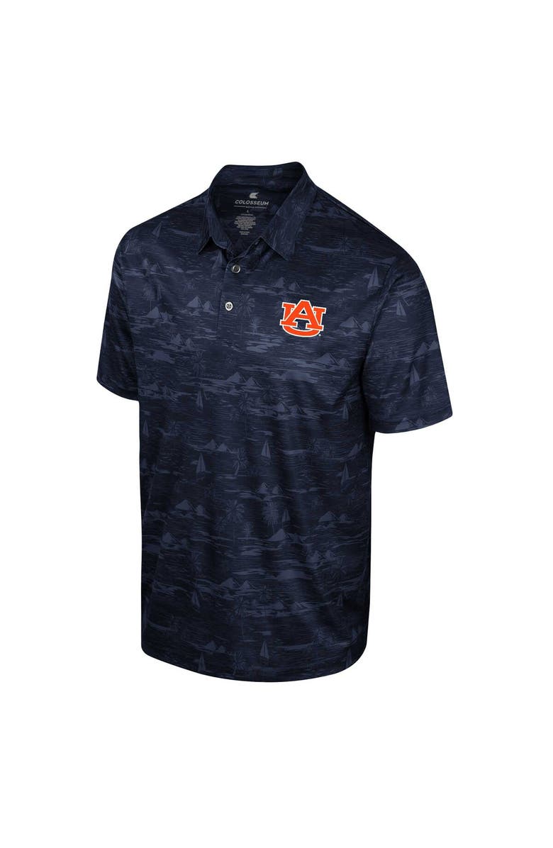 COLOSSEUM Men's Colosseum Navy Auburn Tigers Daly Print Polo, Alternate, color, Navy