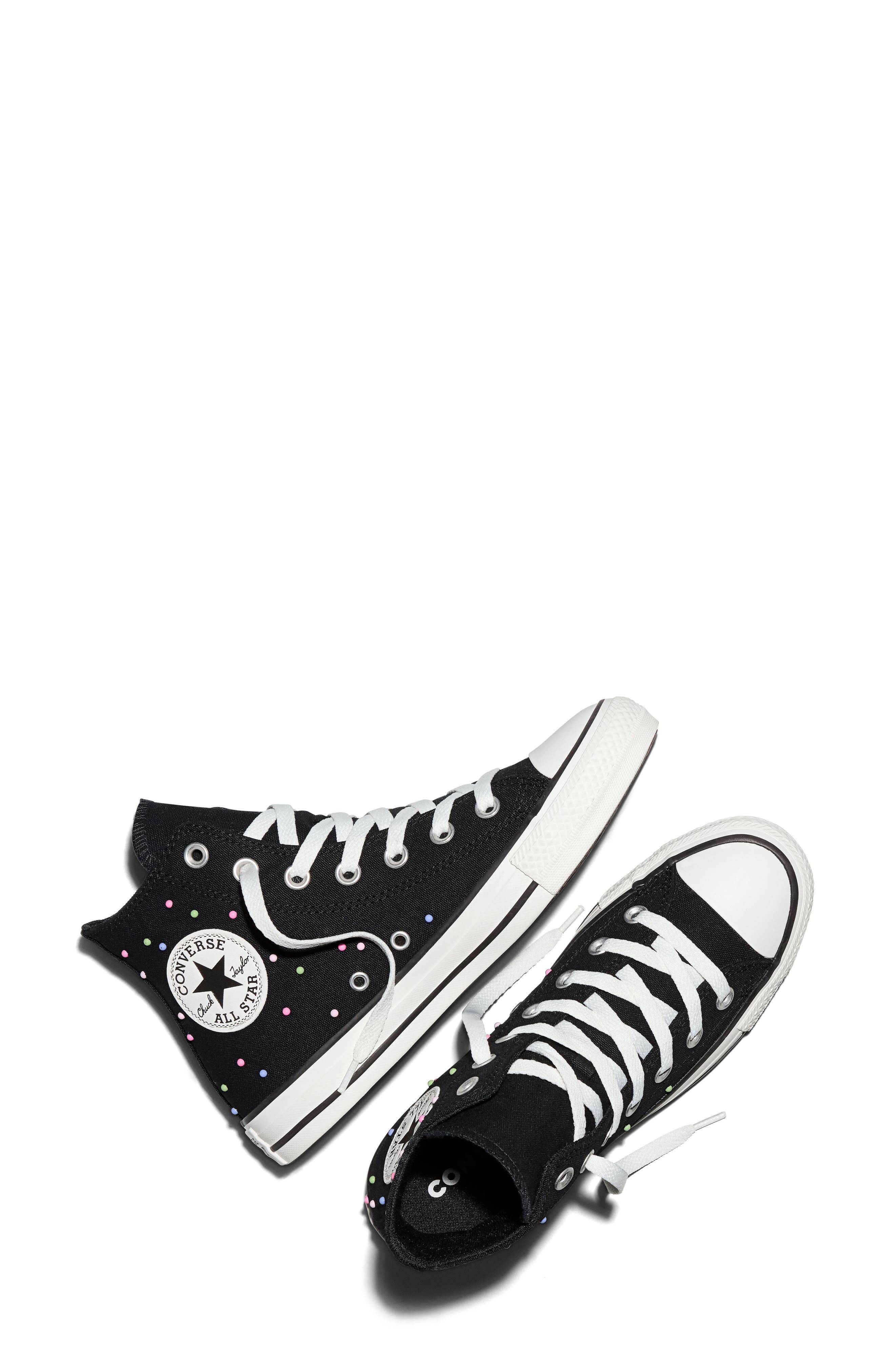 Chuck Taylor® All Star® Mini Stud High Top Sneaker, Alternate, color, BLACK/ PINK/ VERY PERI