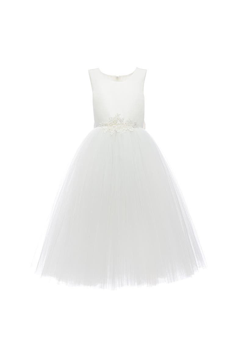 Hermione Embroidered Cape Dress, Alternate, color, White