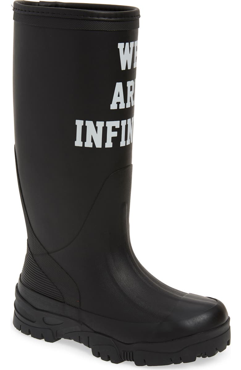 Undercover We Are Infinite Rubber Rain Boot, Main, color,