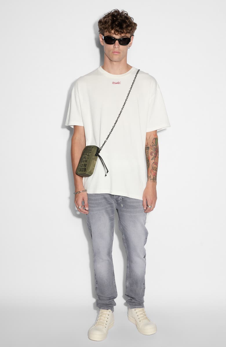 Ksubi Stitch Up Biggie Vintage White T-Shirt, Alternate, color, 