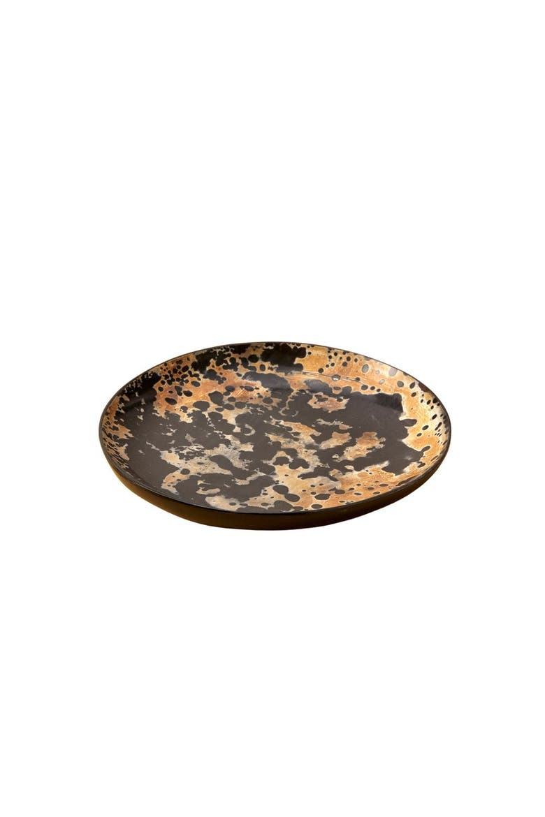 Horn Appetizer Speckled Plate, Main, color, Natural