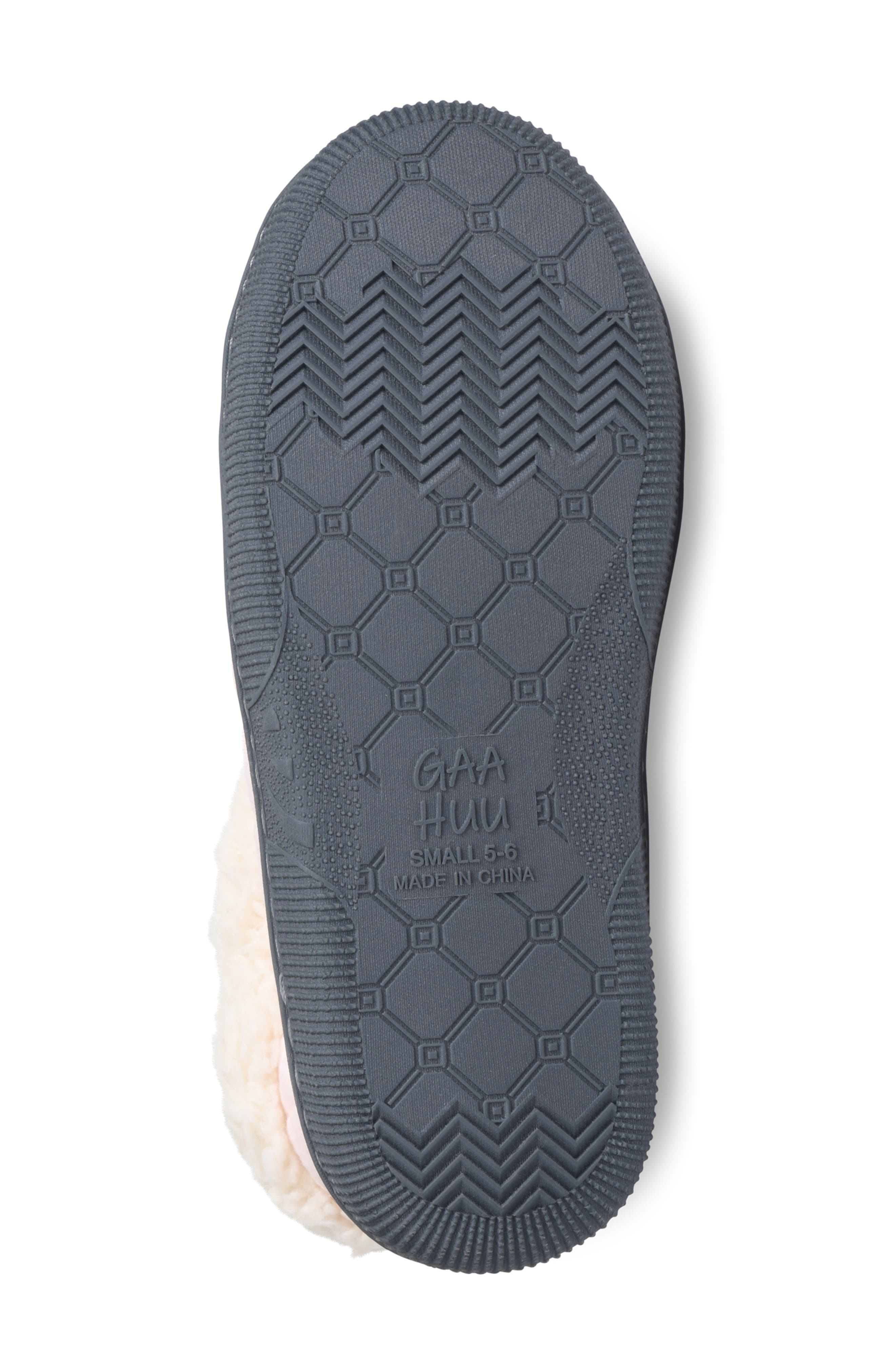 Faux Fur Moc Toe Slipper, Alternate, color, GREY