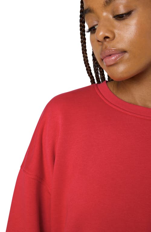 Florence By Mills Cozy Crush Oversize Sweatshirt In Scarlet