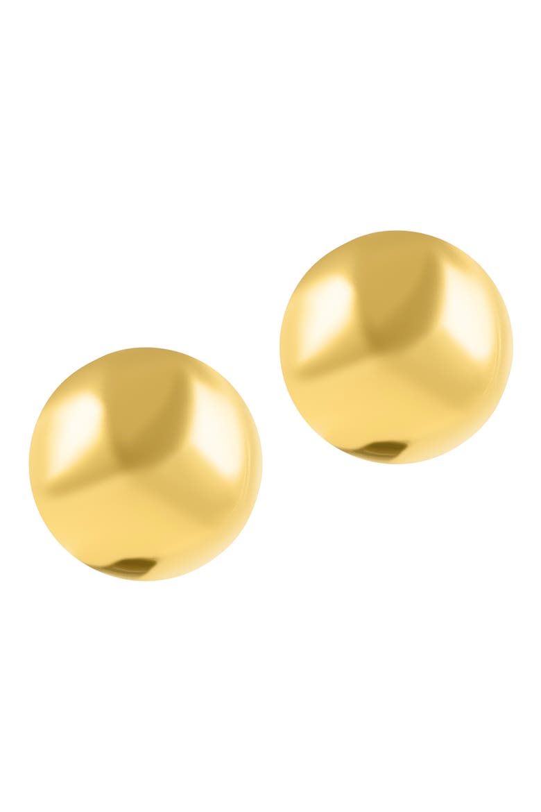 Water Resistant Round Stud Earrings, Alternate, color, GOLD