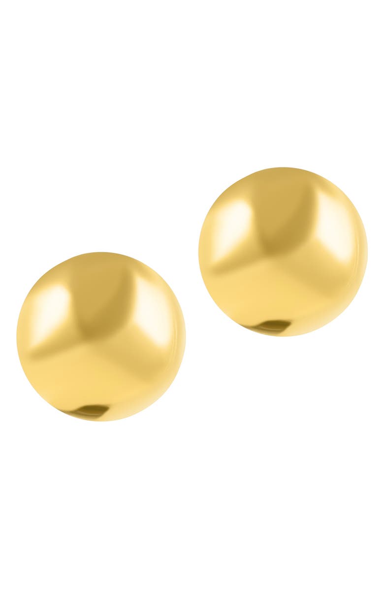 Adornia Water Resistant Round Stud Earrings, Alternate, color, Gold