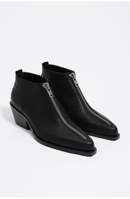 Bimba Y Lola Zip-front Pointed-toe Boots In Black