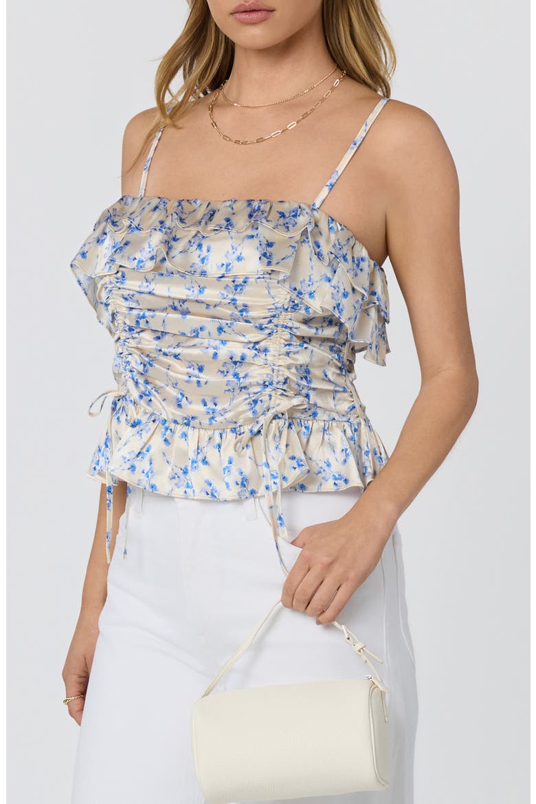 Brynn Side Cinch Camisole, Alternate, color, BLUE DITSY FLORAL