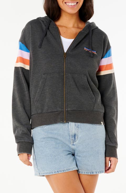 Surf Revival Zip Through Hoodie