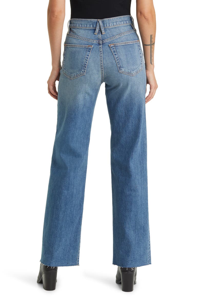 Grace High Waist Raw Hem Wide Leg Jeans, Alternate, color, LAUREL CANYON