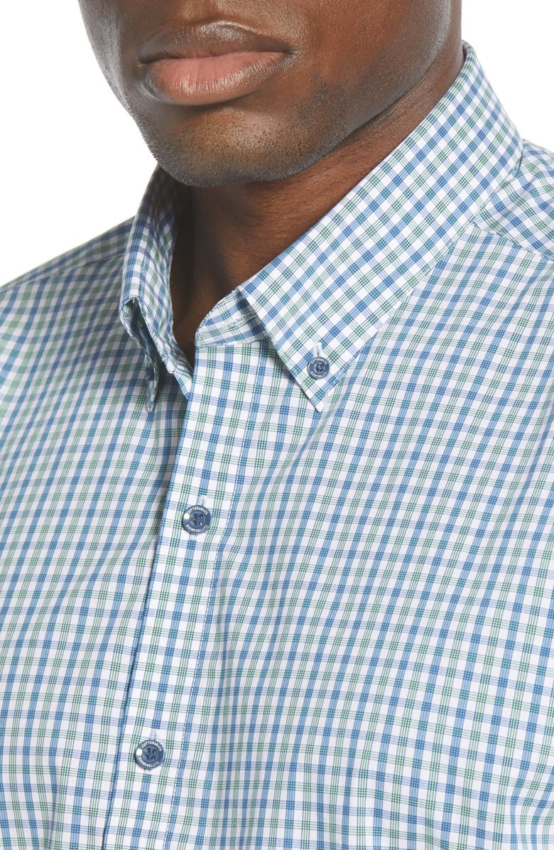 Cutter & Buck Soar Classic Fit Mini Check Button-Down Performance Shirt, Alternate, color, 