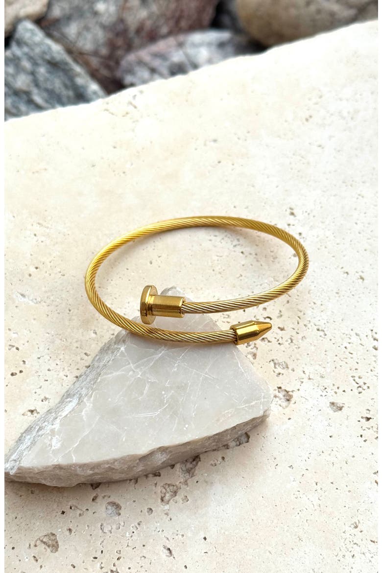 Nail Cable Cuff Bracelet, Alternate, color, GOLD
