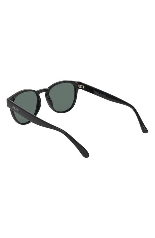 Dragon 53mm Round Sunglasses In Shiny Black/green