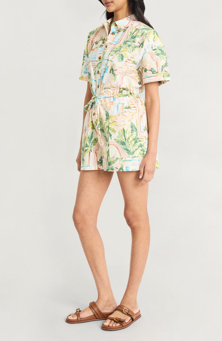 The Good Journey Tropical Print Romper, Alternate, color,