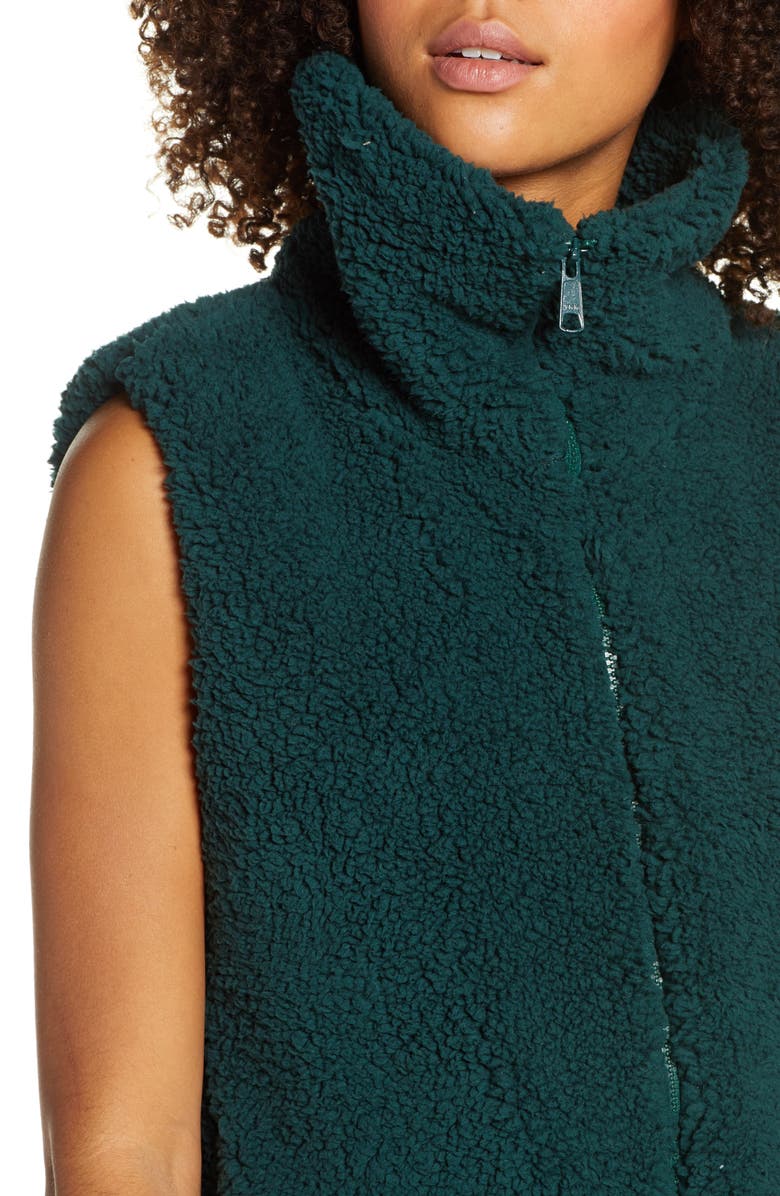 Zella Cozy High Pile Fleece Vest, Alternate, color,