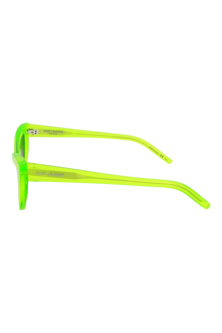 52mm Cat Eye Sunglasses, Alternate, color, GREEN GREY