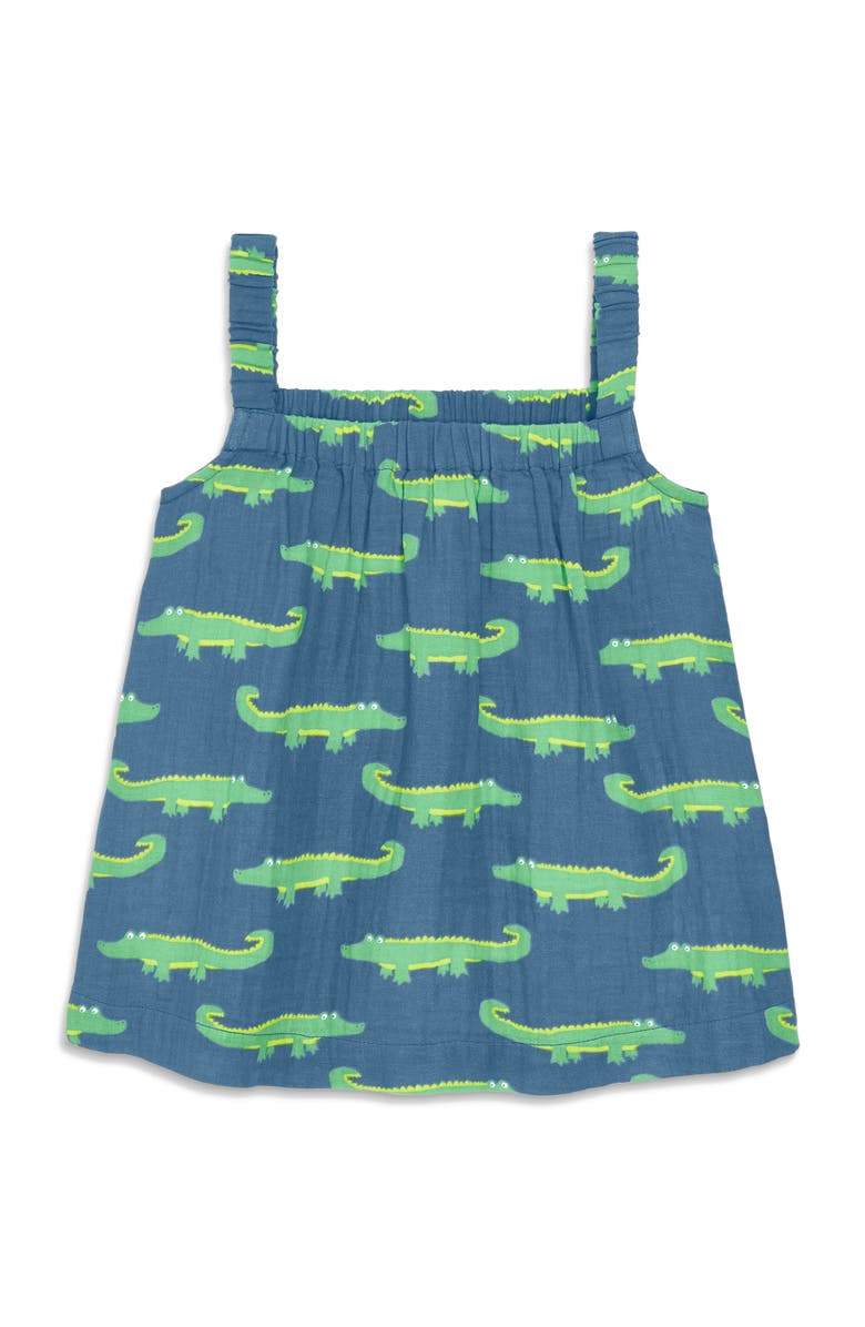 Primary Kids Cotton Gauze Tank In Pals, Main, color, Moonlight Alligators