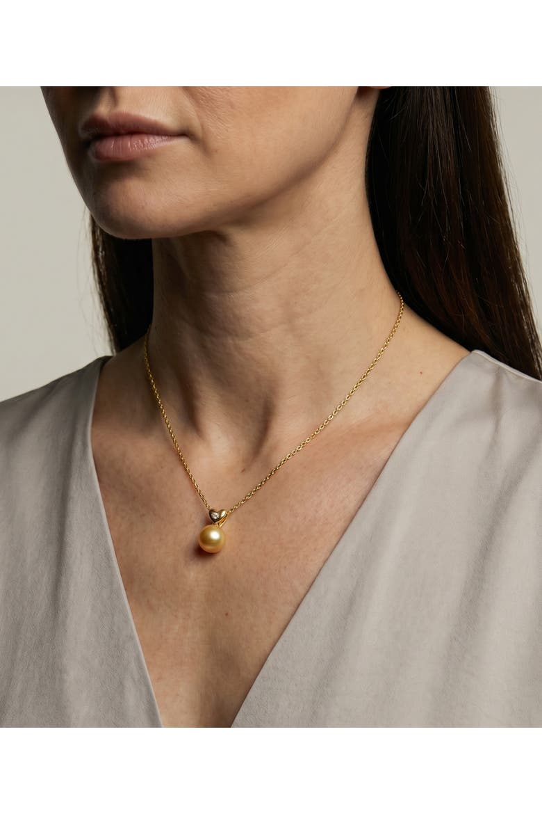 Golden Pearl & Diamond Lev Pendant, Alternate, color, Golden Pearl