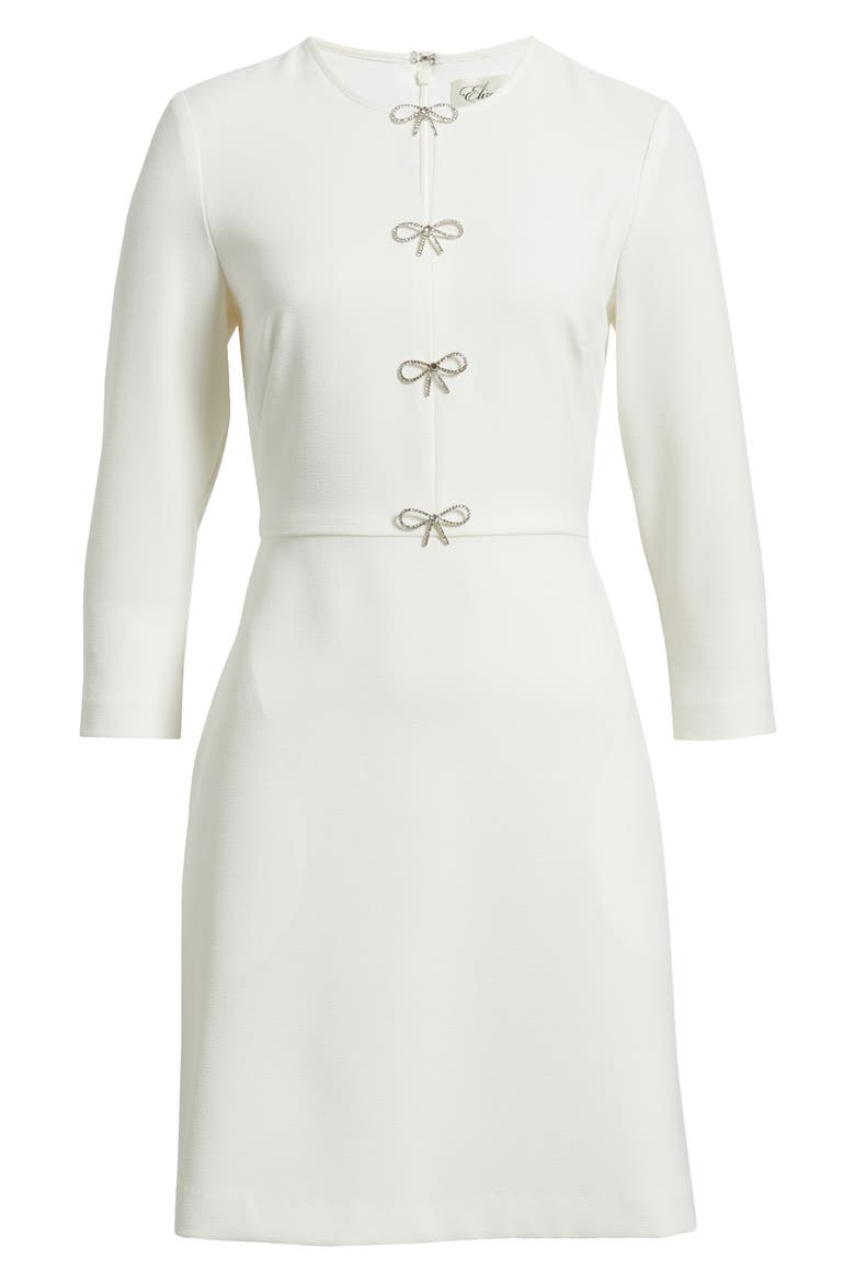 Bow Embellished A-Line Dress, Alternate, color, IVORY