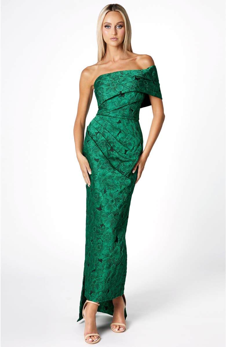 Bariano Amyilya Off Shoulder Maxi, Alternate, color, Green