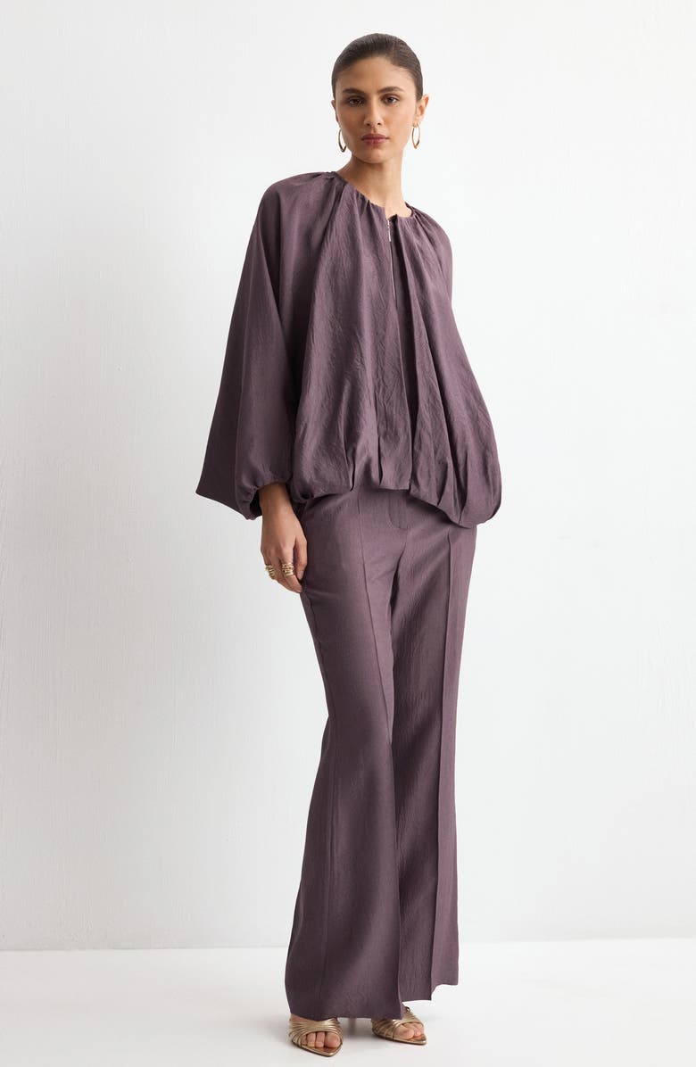 MANGO Straight Leg Pants, Alternate, color, Purple