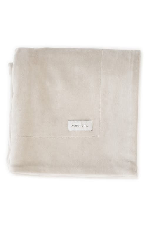 Saranoni Minky Stretch Blanket In White