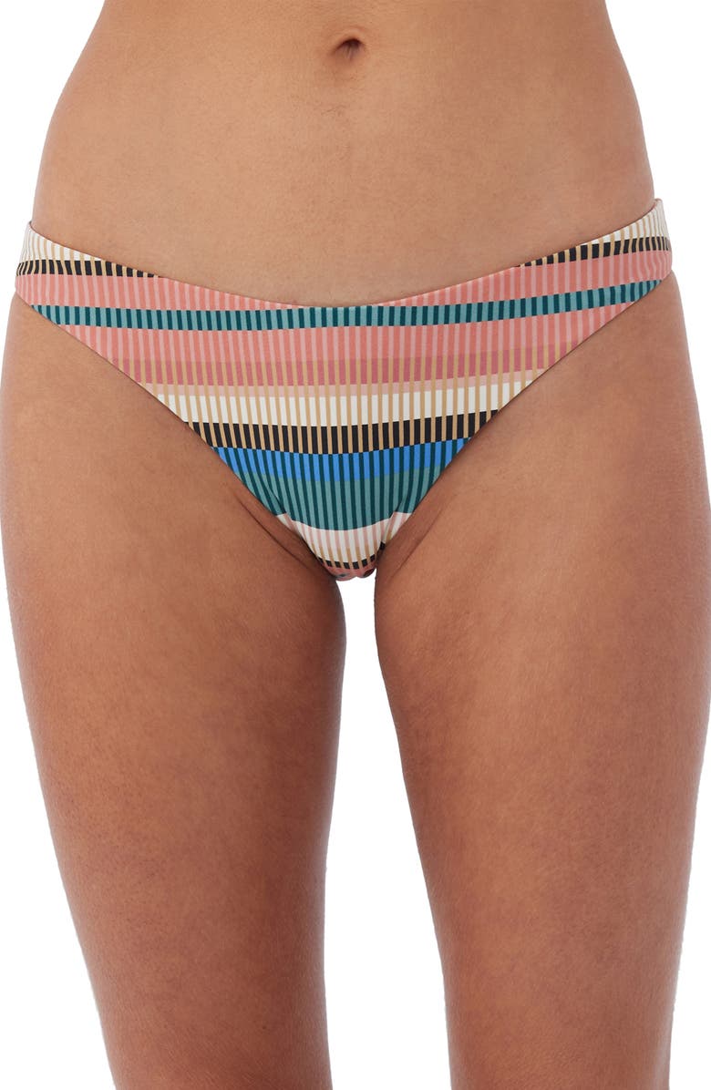 O'Neill Kendari Rockley Stripe Bikini Bottoms, Main, color, 