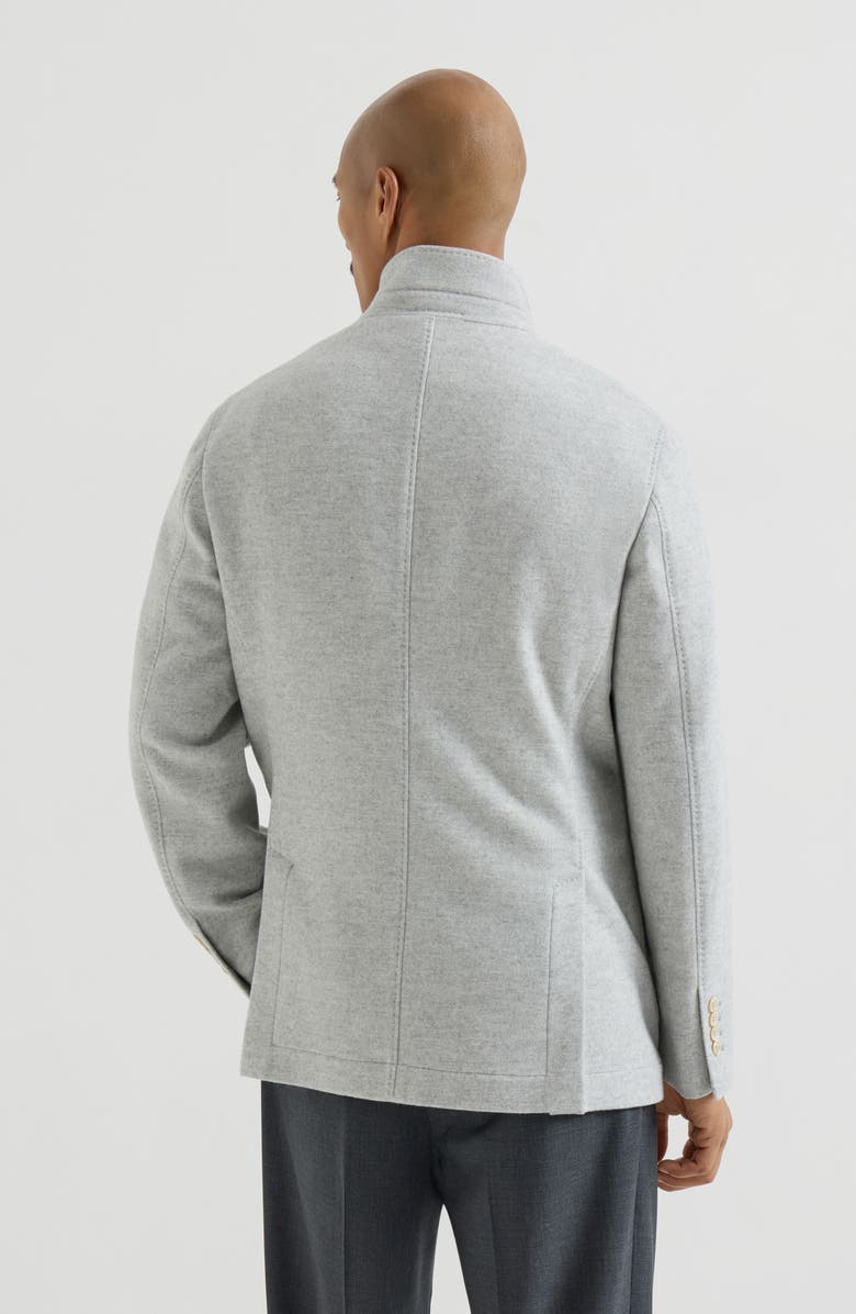 Brunello Cucinelli Blazer-style outerwear, Alternate, color, Gravel