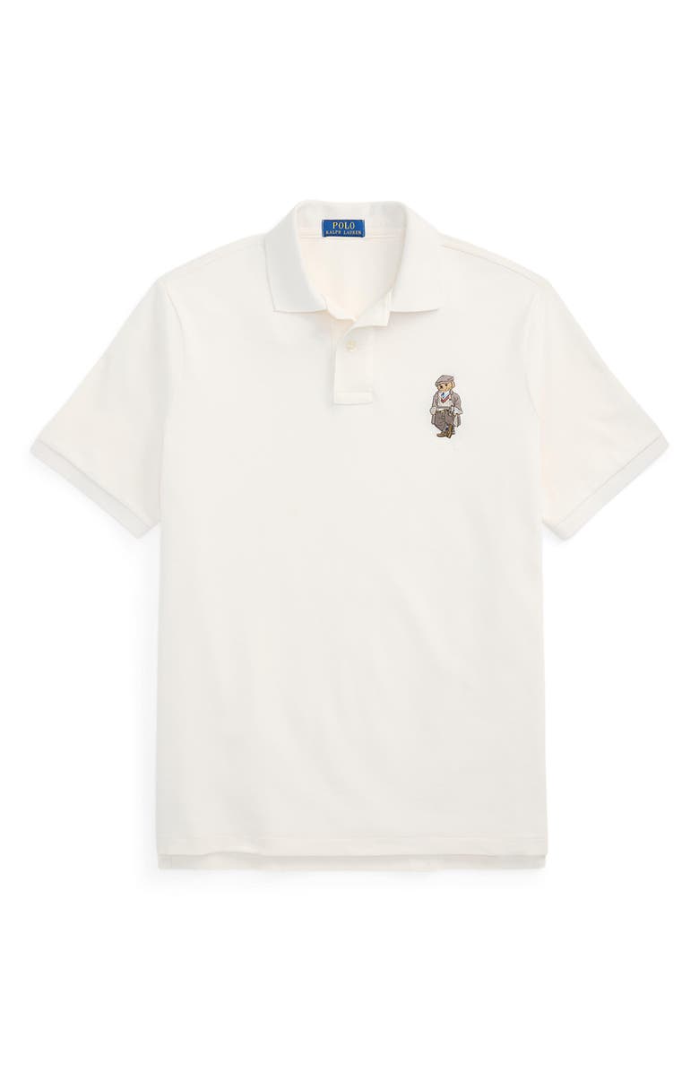 Polo Ralph Lauren Polo Bear Classic Fit Piqué Polo, Alternate, color, Deckwash White Hrtg Bear
