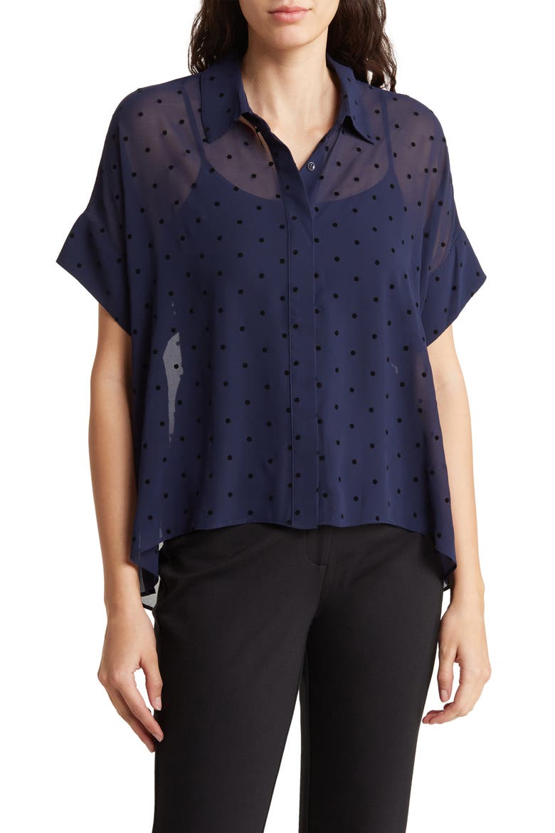Polka Dot Button-Up Shirt (Women) | Nordstromrack